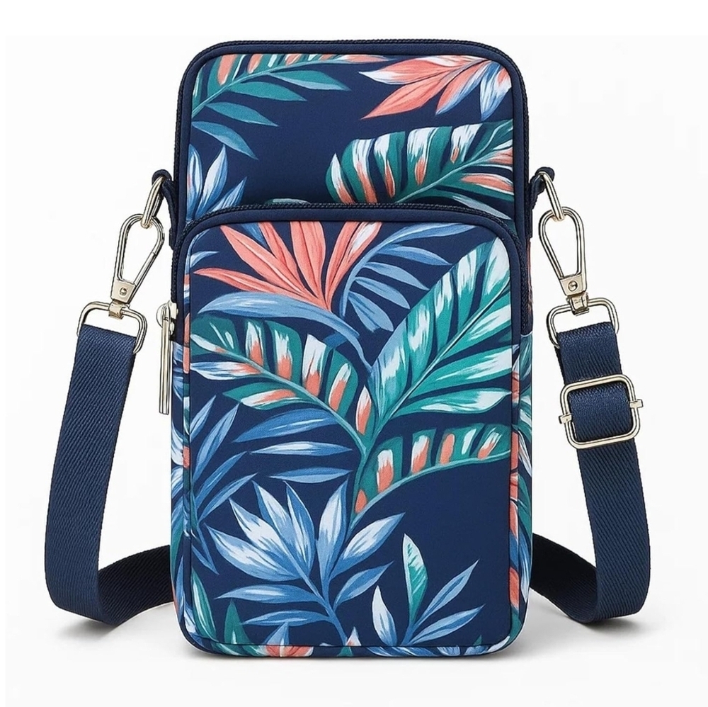 Crossbody Bag Cell Phone Sleeve Concert Venue Bag Adiustable Strap Arm Wrist NWT